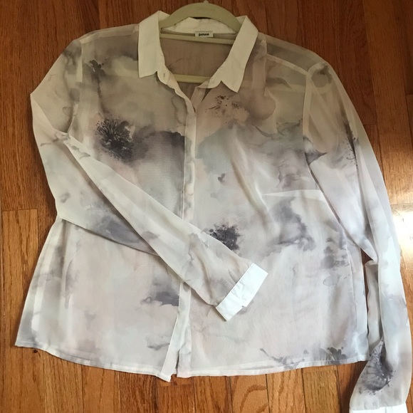 Pimkie floral sheer top sz M - Picture 2 of 3